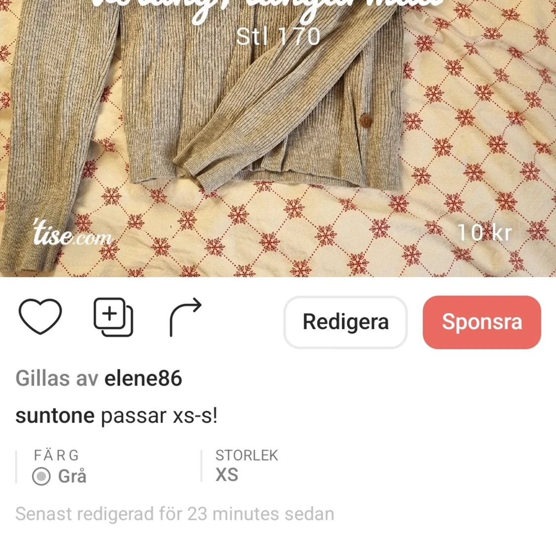 Volang långärmad "shoulder revealing" - 90