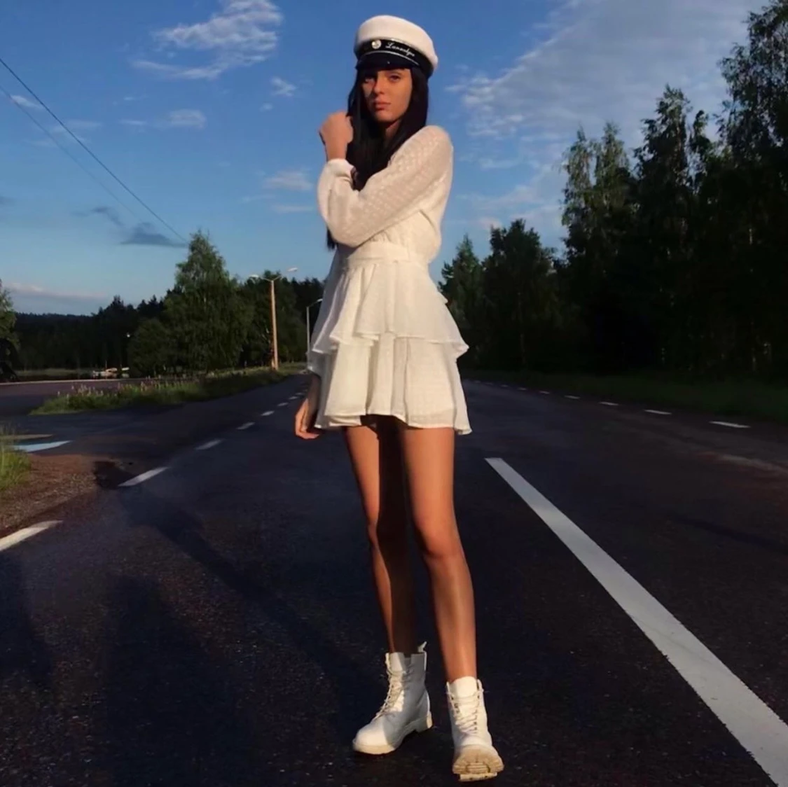 kort vit klänning - 90