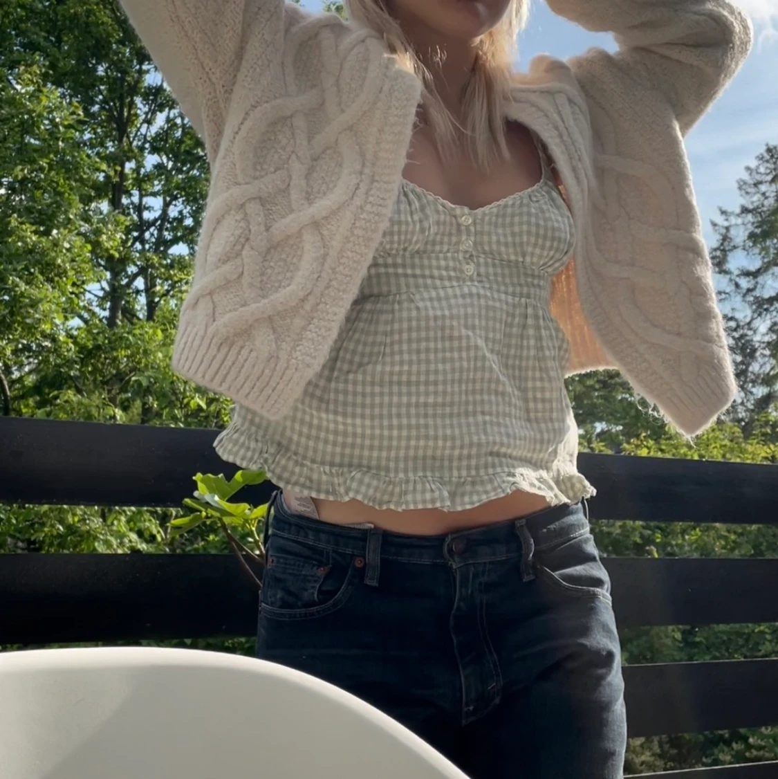 Supersöt stickad kofta från mango💗 - 90