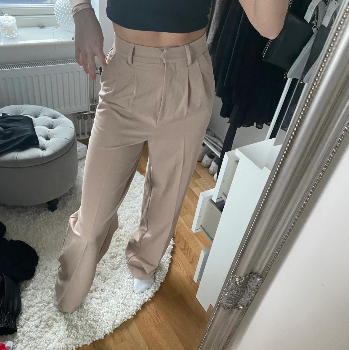 Beige kostymbyxa  - 90