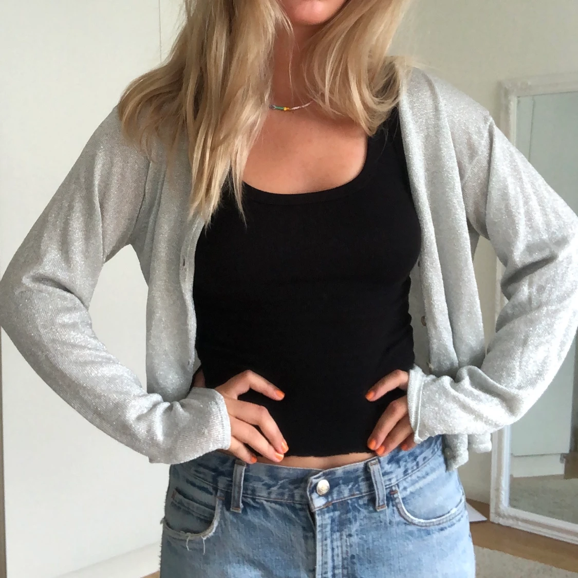 Glittrig cardigan  - 90