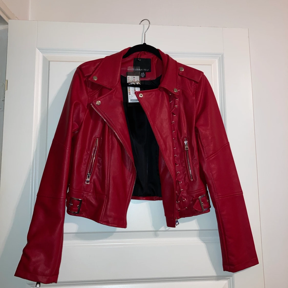 Röd skinnjacka från new yorker - 91