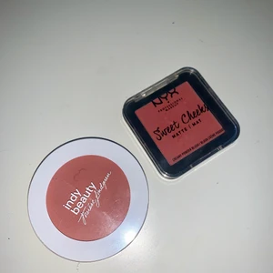 Rouge Indy Beauty & NYX - Jag säljer mina fina rouge från Indy Beauty & NYX. Indy Beauty make me blush! I färgen ”Jasmine”, och NYX sweet cheeks creamy matte powder blush i färgen ”Citrine Rose”.  Båda är riktigt härliga matta färger och sparsamt använda då jag oftare använder kalla nyanser. 