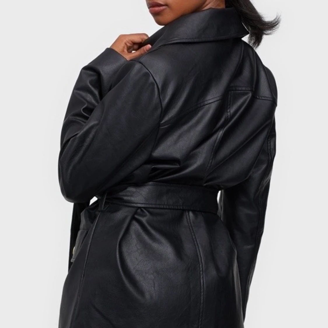 Oversized Belted PU Jacket - 91