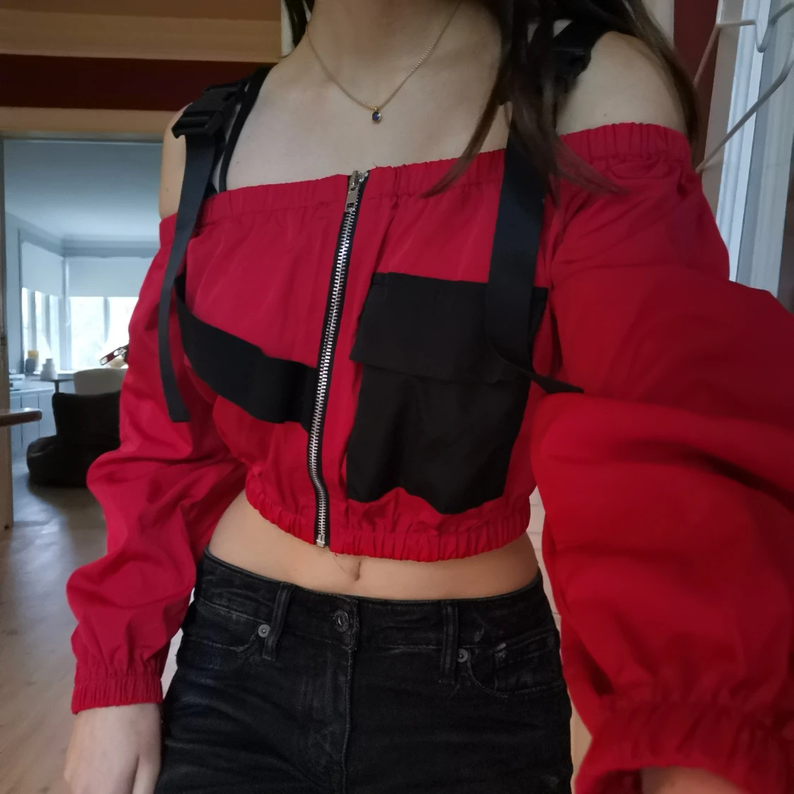 cool industrial cropped top  - 90