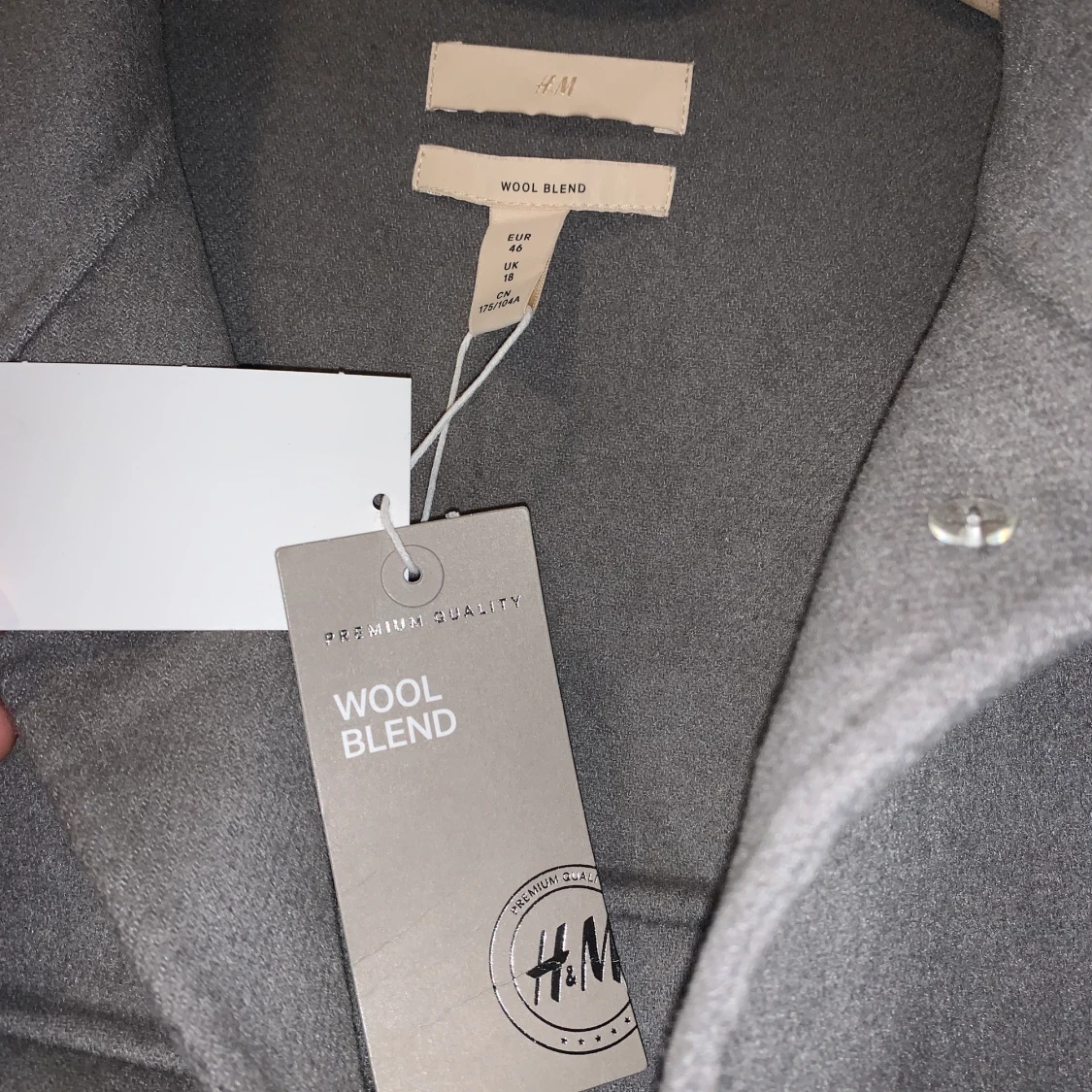 Helt Ny! Skjortjacka i ullmix 46/L - 90