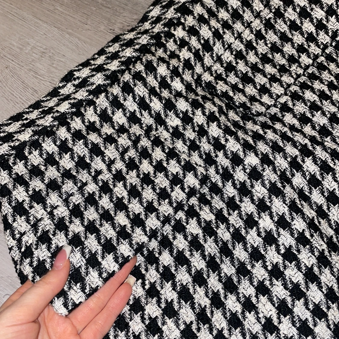 Hundtandsmönstrad kjol  - 90