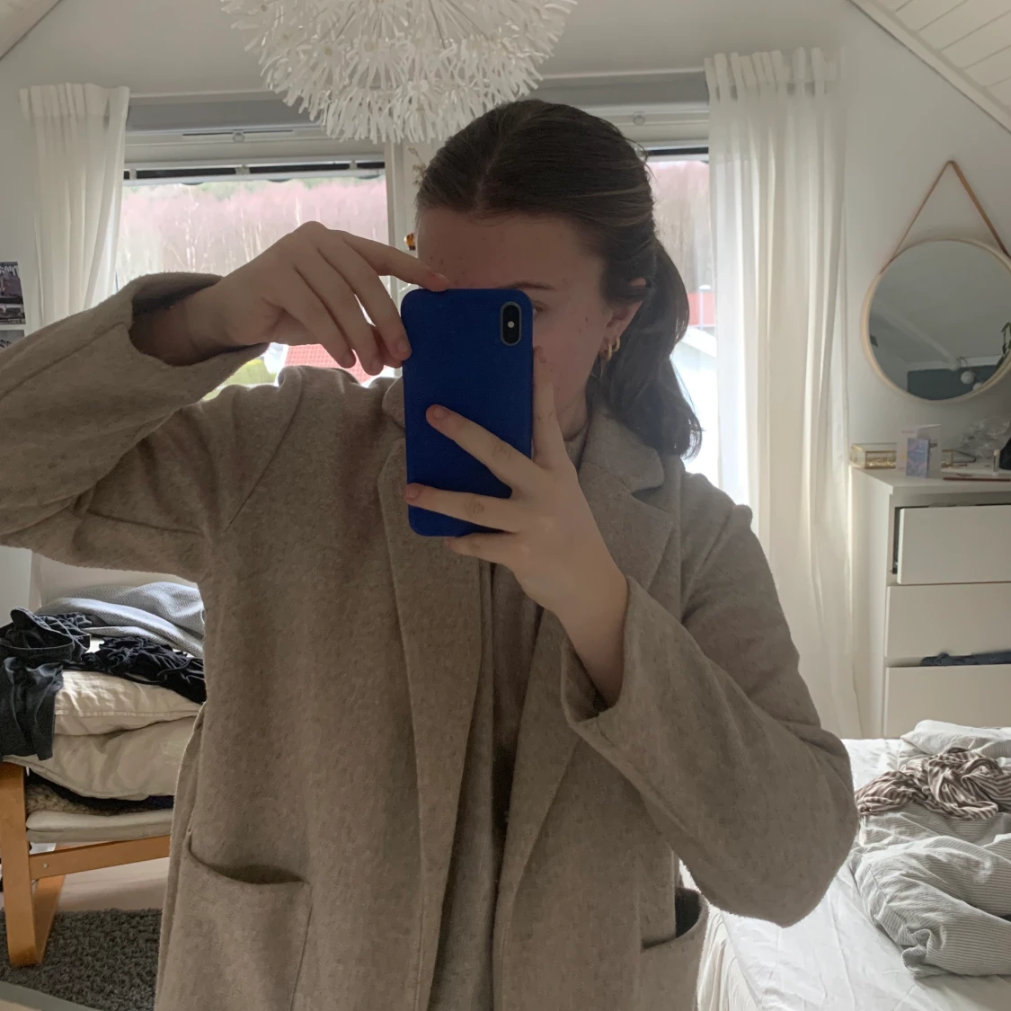 Beige Kappa från Only strl S - 90