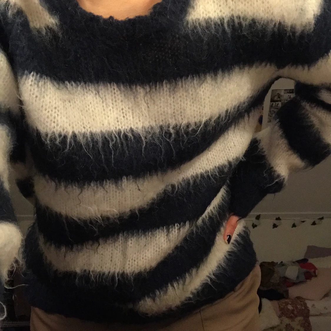 randig stickad tröja 