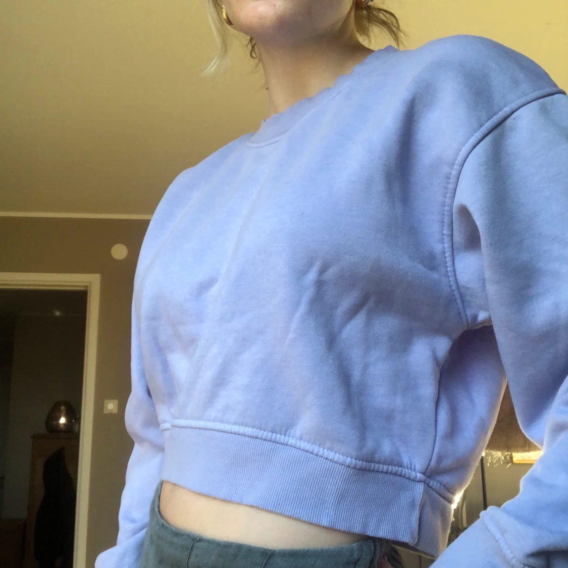 Lila tjocktröja  - 90