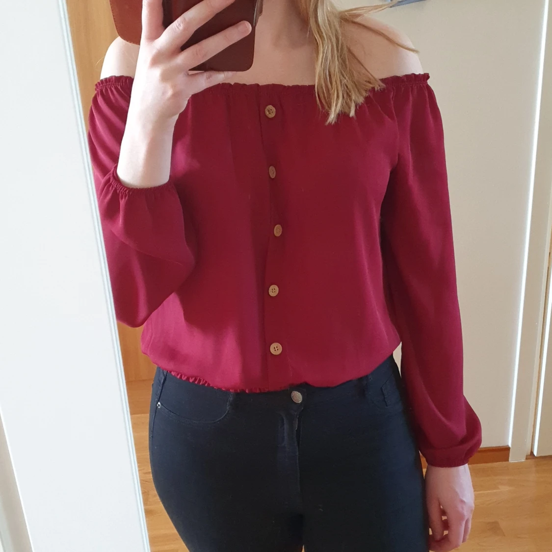 Fin off-shoulder blus - 91