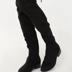 Flate black over th knee boots used well Size- 38  Condition - Like New 
