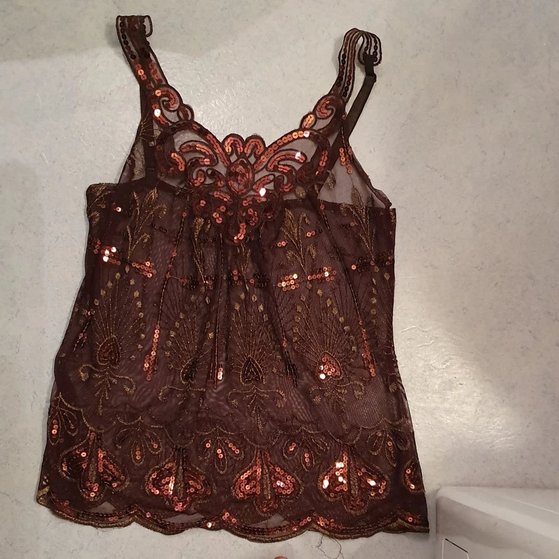 Vintage glitter topp