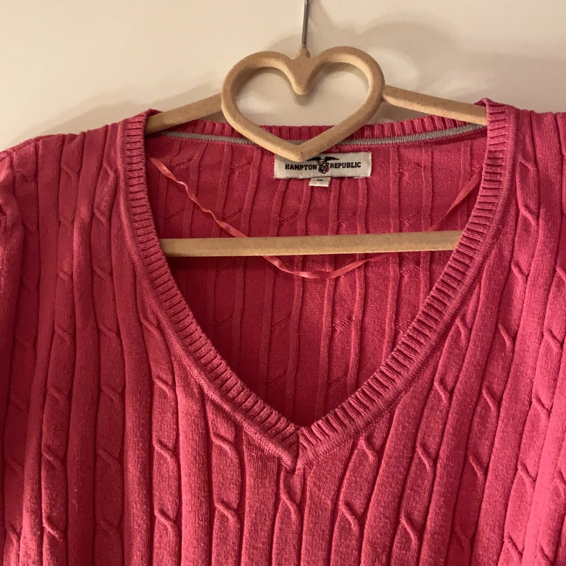 Rosa stickad tröja  - 90