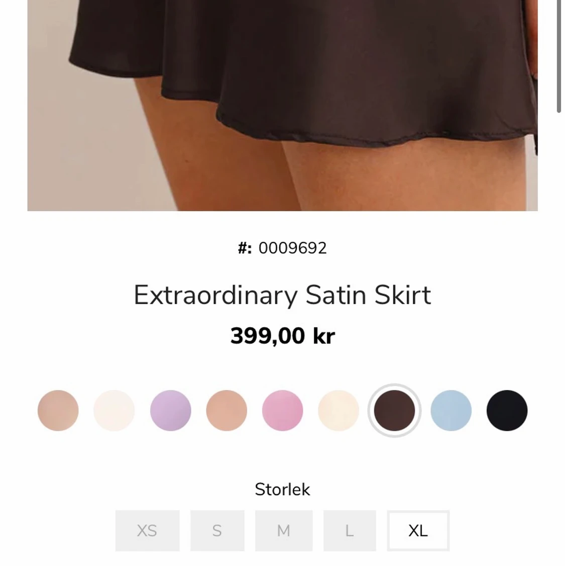 Brun satinkjol🤎 - 90