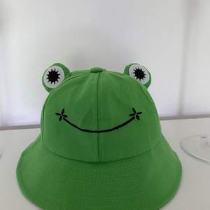 säljer denna bucket hat, likadan som harry styles haft på sig fast grön. använd några gånger men den är i fint skick💕💕 frakten ingår i priset!!