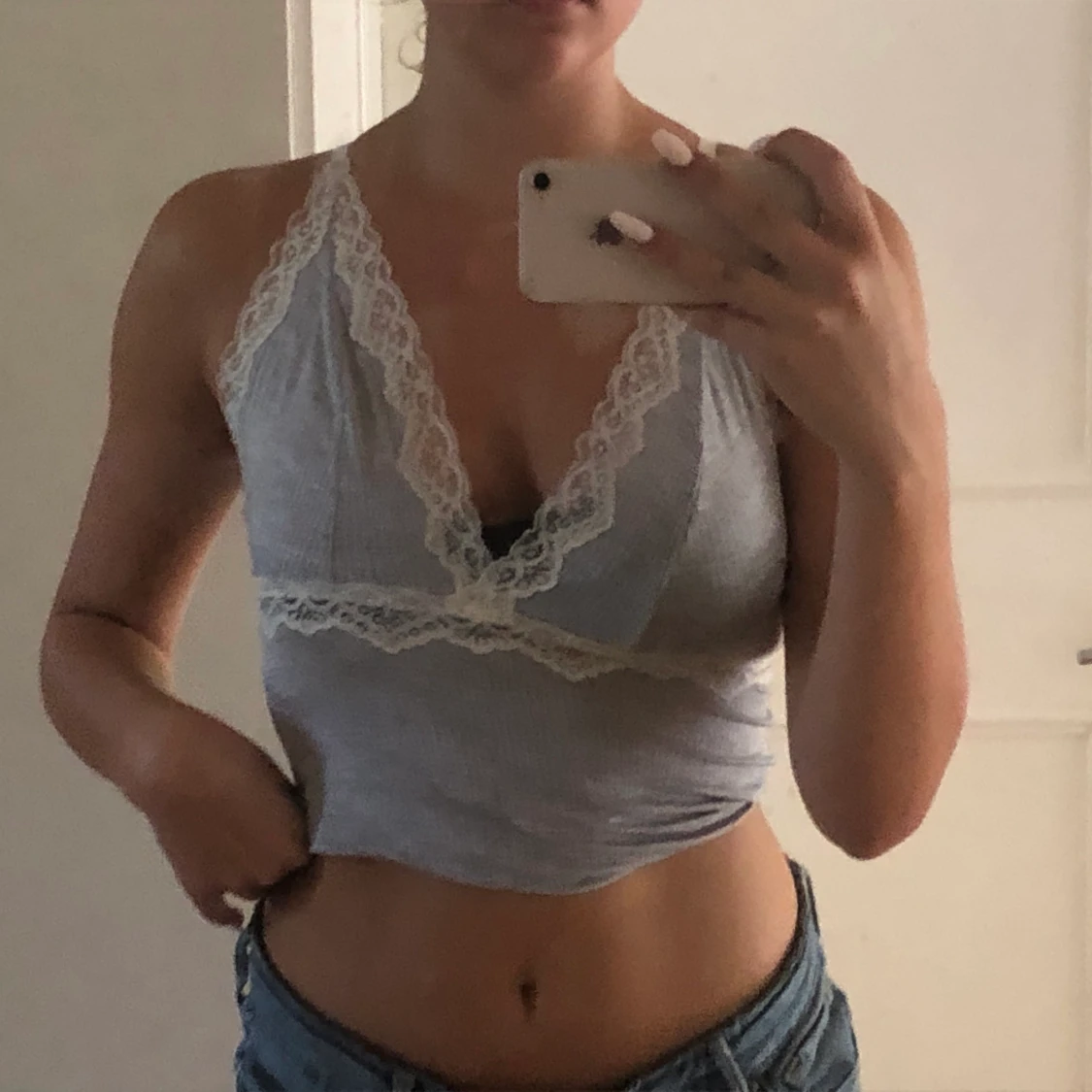 Festtröja med spets  - 90