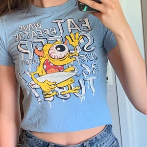 Babytee - Ljusblå babytee med tryck!