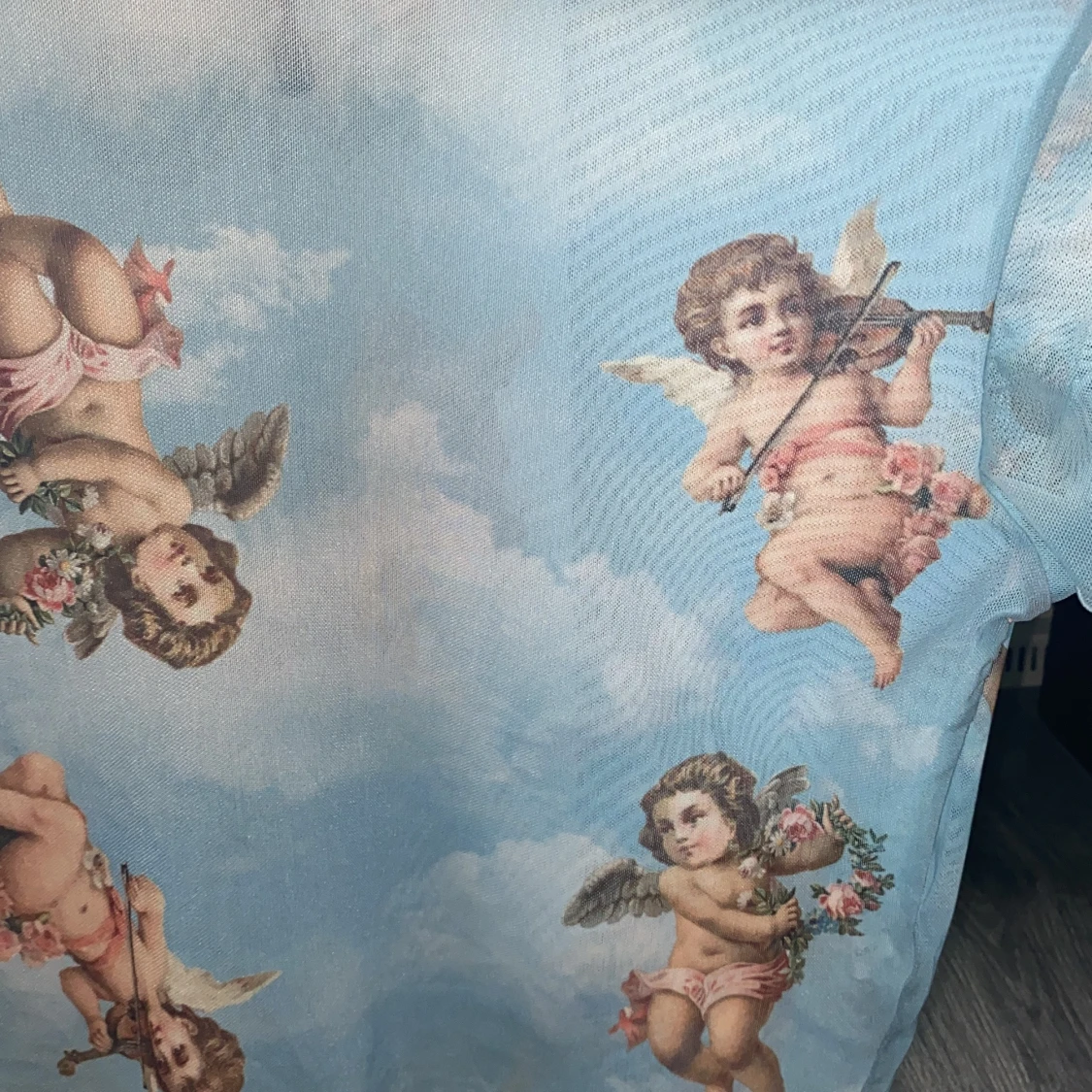 söt genomskinlig ängel topp - 90