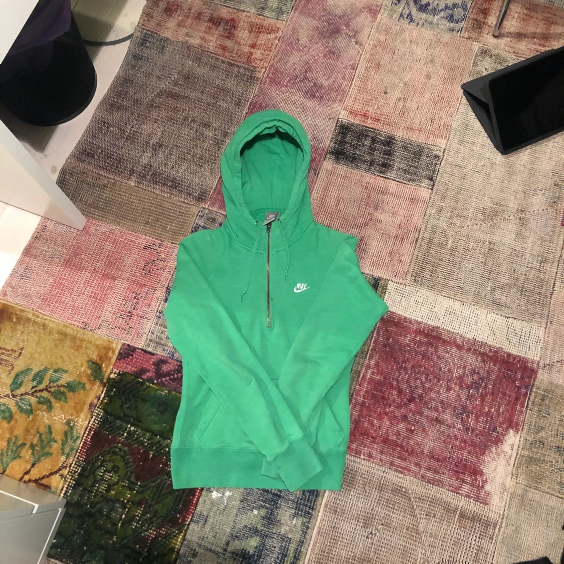 Grön zipup hoodie - 90