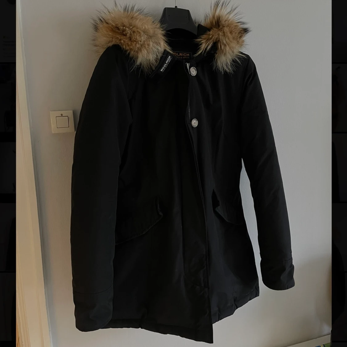 Woolrich luxury arctic parka Large svart