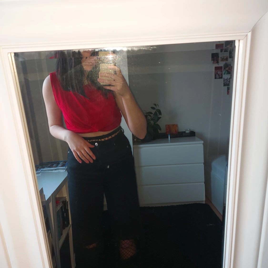 Röd crop top - 90