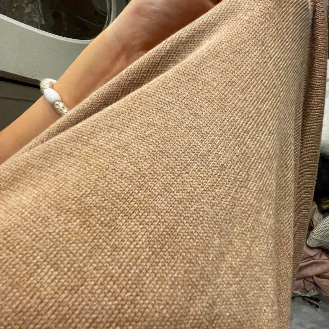 Brun stickad t-shirt - 91