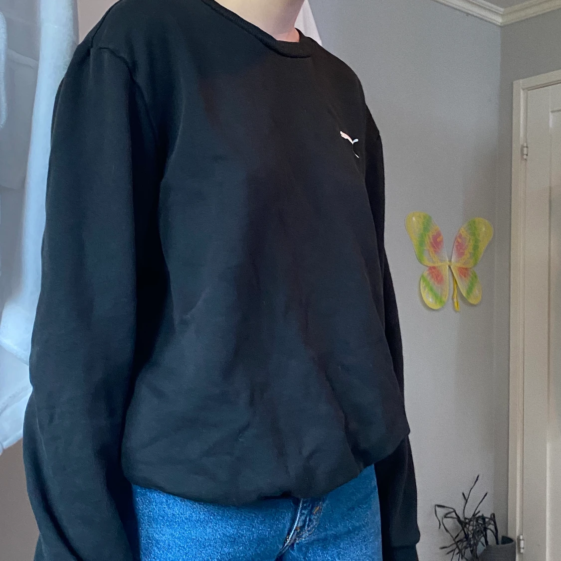 svart puma tjocktröja - 90