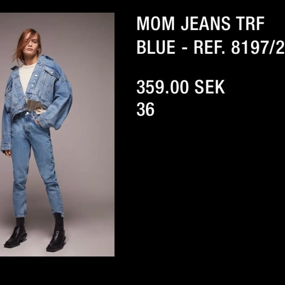 Jätte bekväma jeans från zara som inte längre kommer till användning ,storlek 36. Jeans & Byxor.