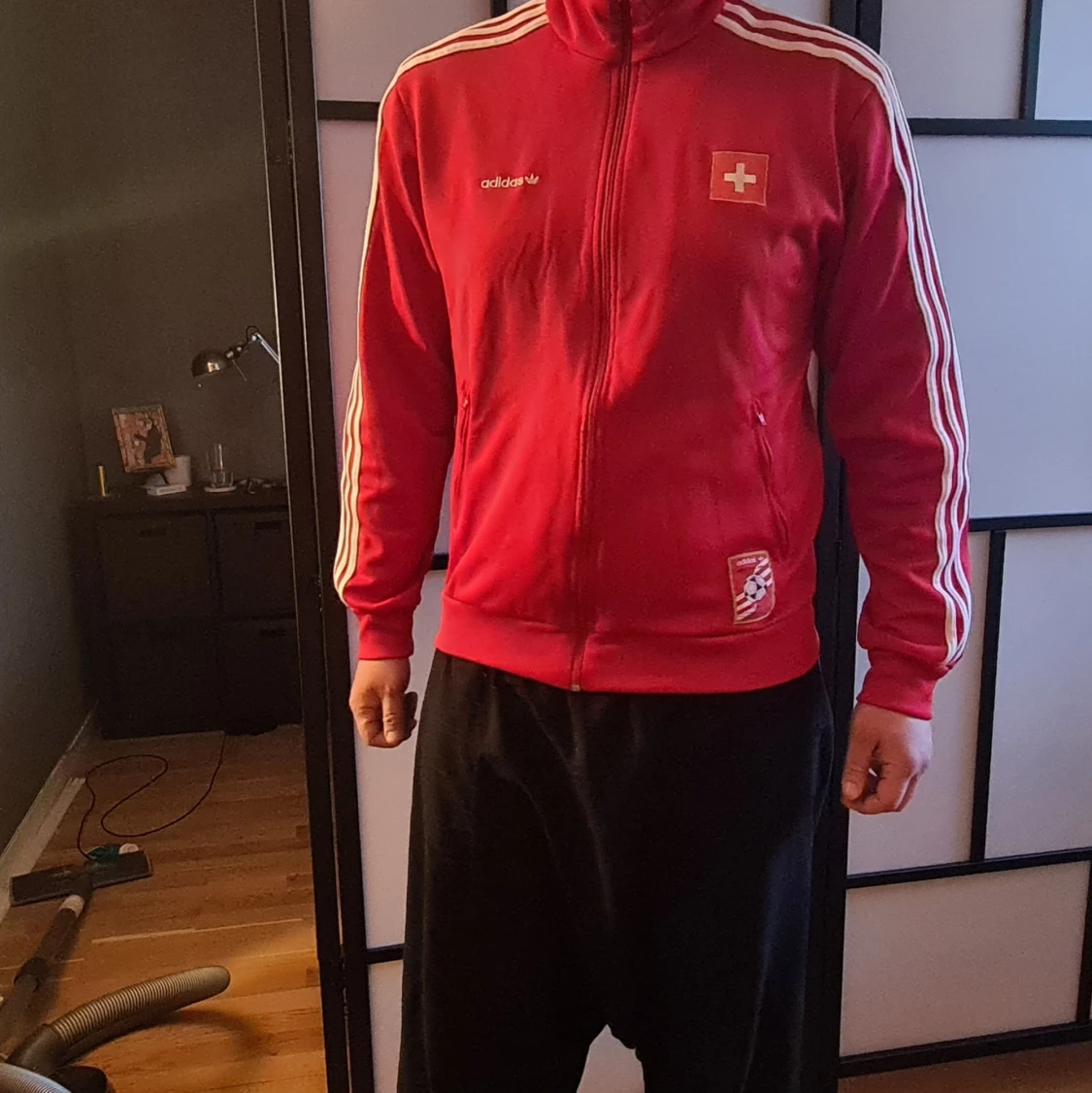 Adidas original retro Schweiz fotbollsjacka. 