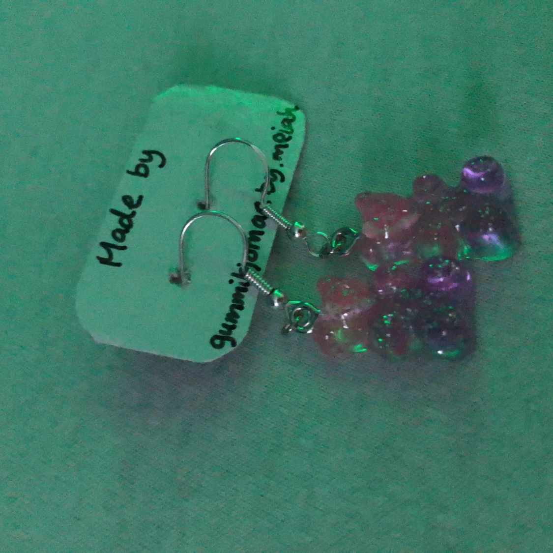 lila- rosa örhängen  - 90