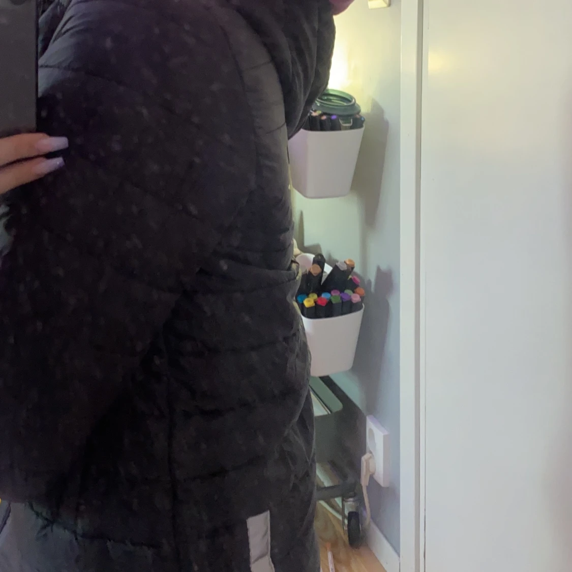 Svart höst/vår jacka - 91