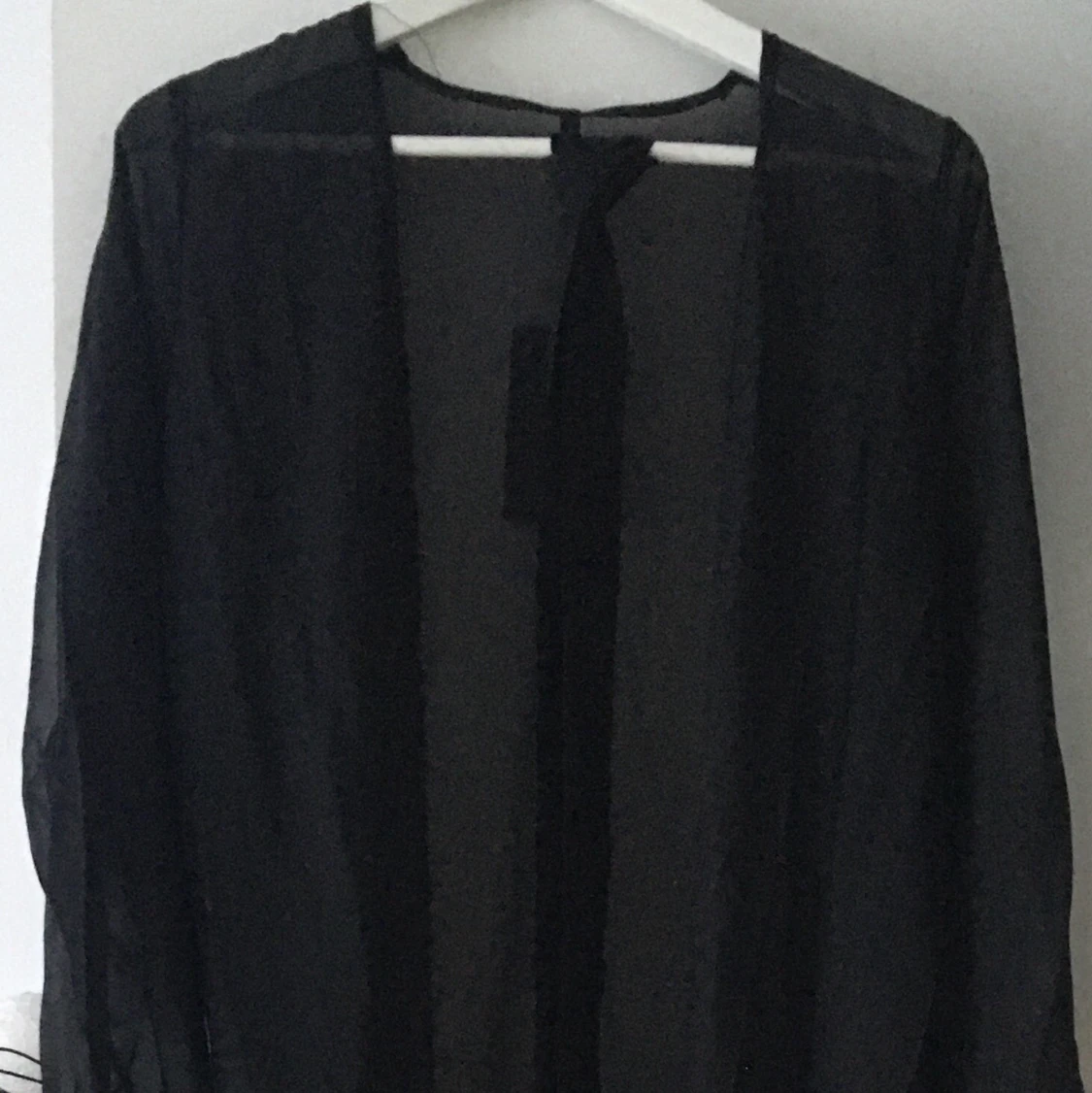 Svart strand cover up kimono - 90