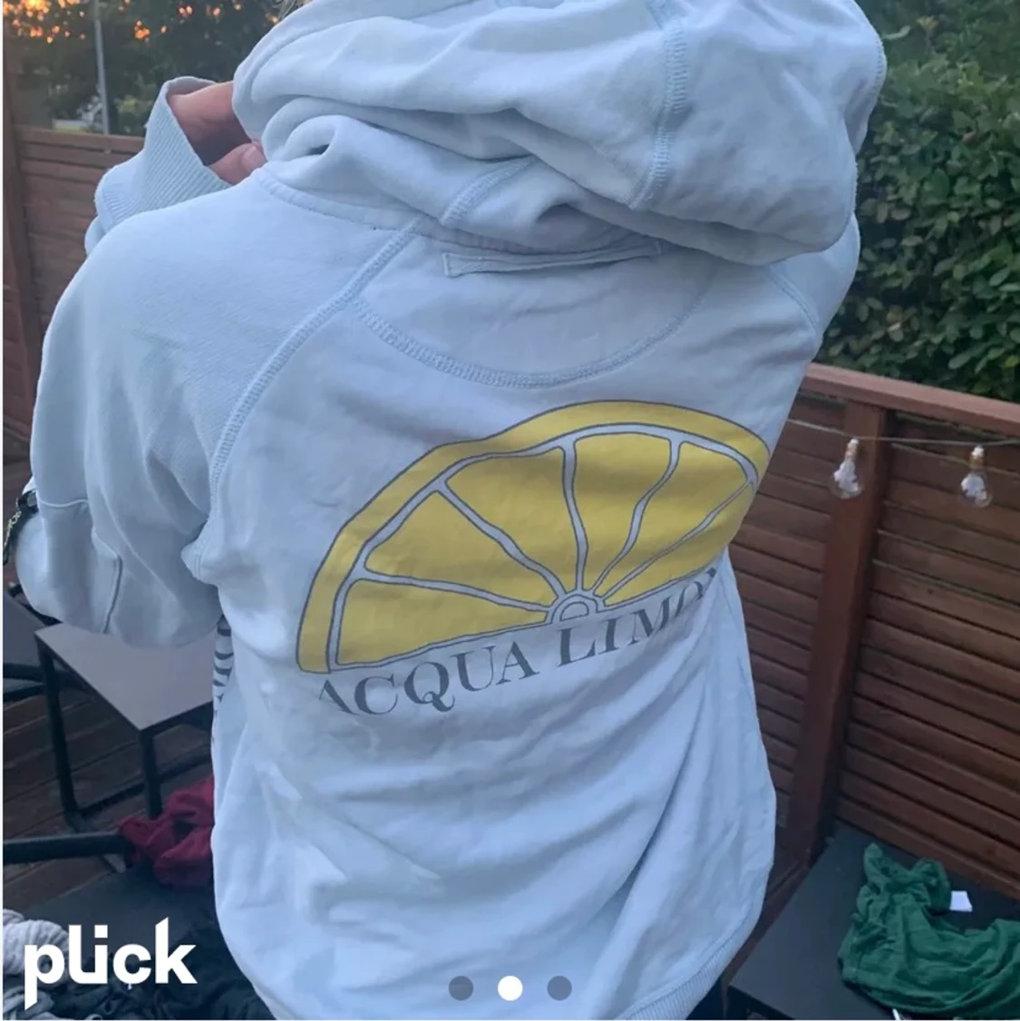 Ljusblå Aqua Limone hoodie - 91