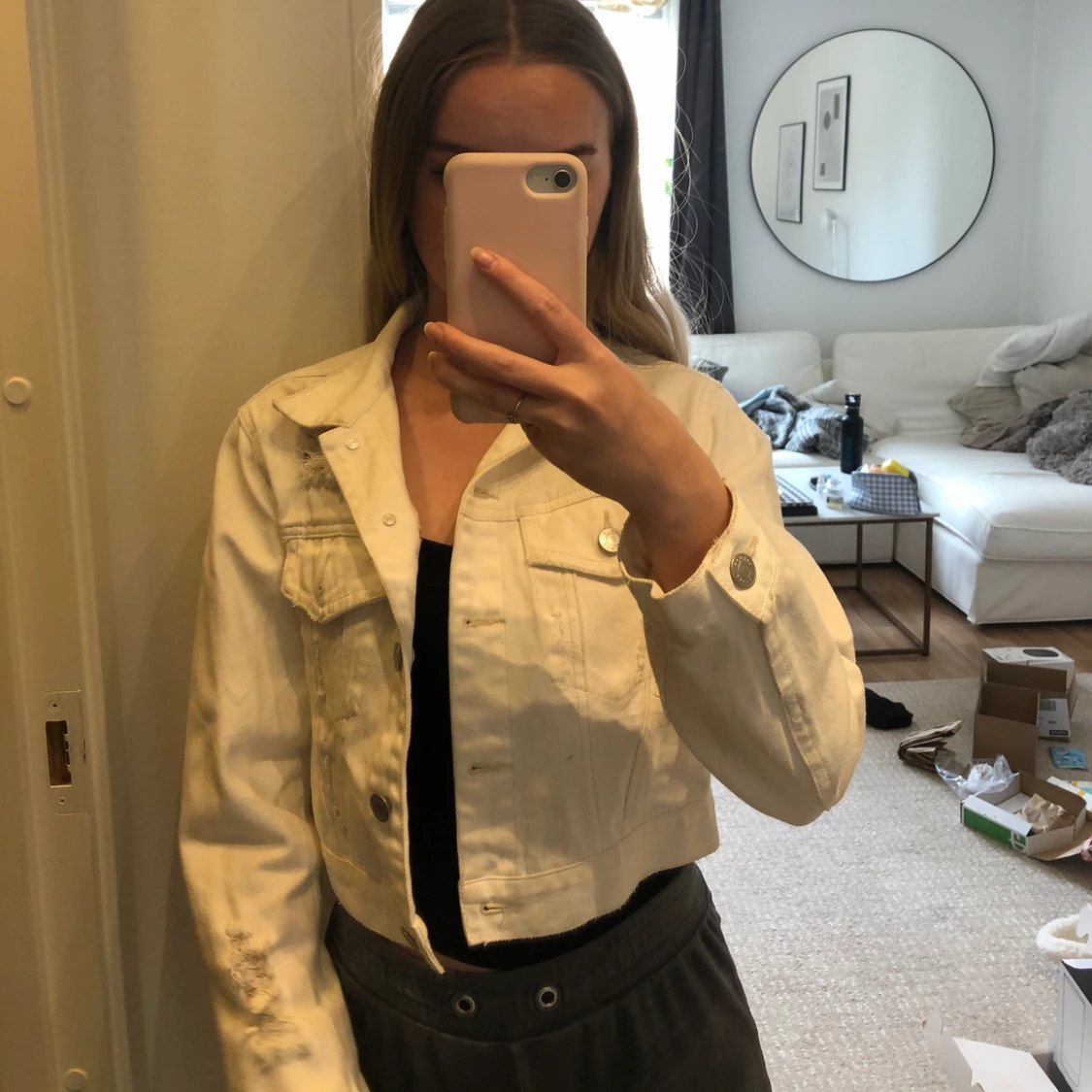 Vit jeansjacka BIKBOK