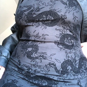 Klänning  - Klänning från H&M med drakar på, skitsnygg och formar kroppen snyggt! Storlek M men stretchig så den passar L också 