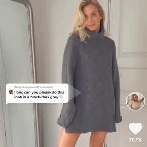 Stickad klänning - Säljer denna stickade tröjan/klänning från lojsans kollektion på bubbelroom! Storlek M och kan användas som en klänning men rekommenderar ett par shorts eller liknande för er över 170 annars funkar de som klänning. Jättefin som en oversized stickad tröja också