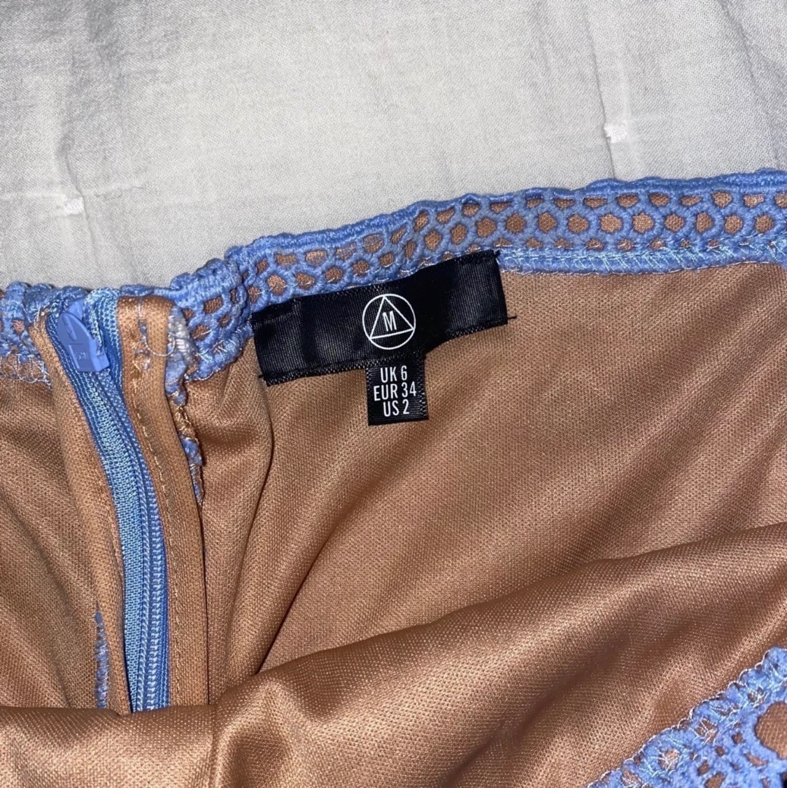 Missguided blå spetsklänning 34 superfin - 91