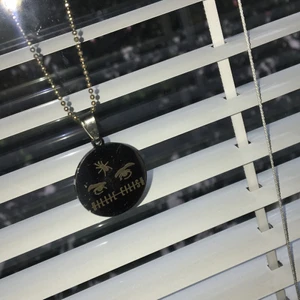 Billie Eilish halsband  - Jättefint Billie Eilish halsband köpt för ca 2 år sedan på tradera. Original kedjan är tyvärr borttappad och ersatt med en ny. Bra skick och använd ett fåtal gånger.