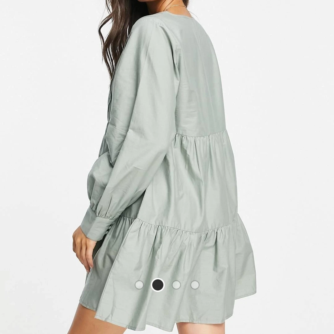 Jättefin grön klänning - 90