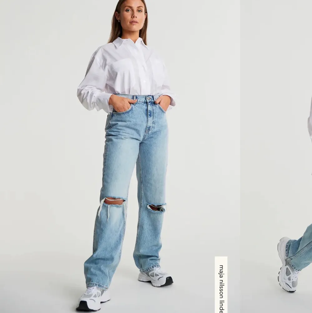 Säljer dessa fina jeans från Gina, de är knappt använda då de inte är min stil riktigt. . Jeans & Byxor.