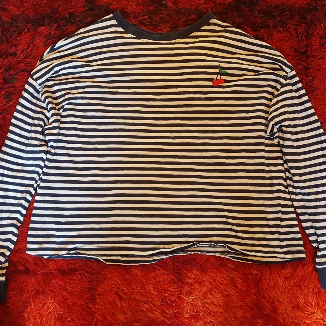 Randig långärmad tröja - 90