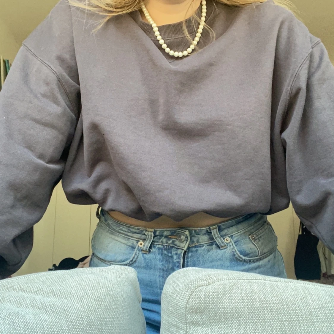 Croppad sweatshirt