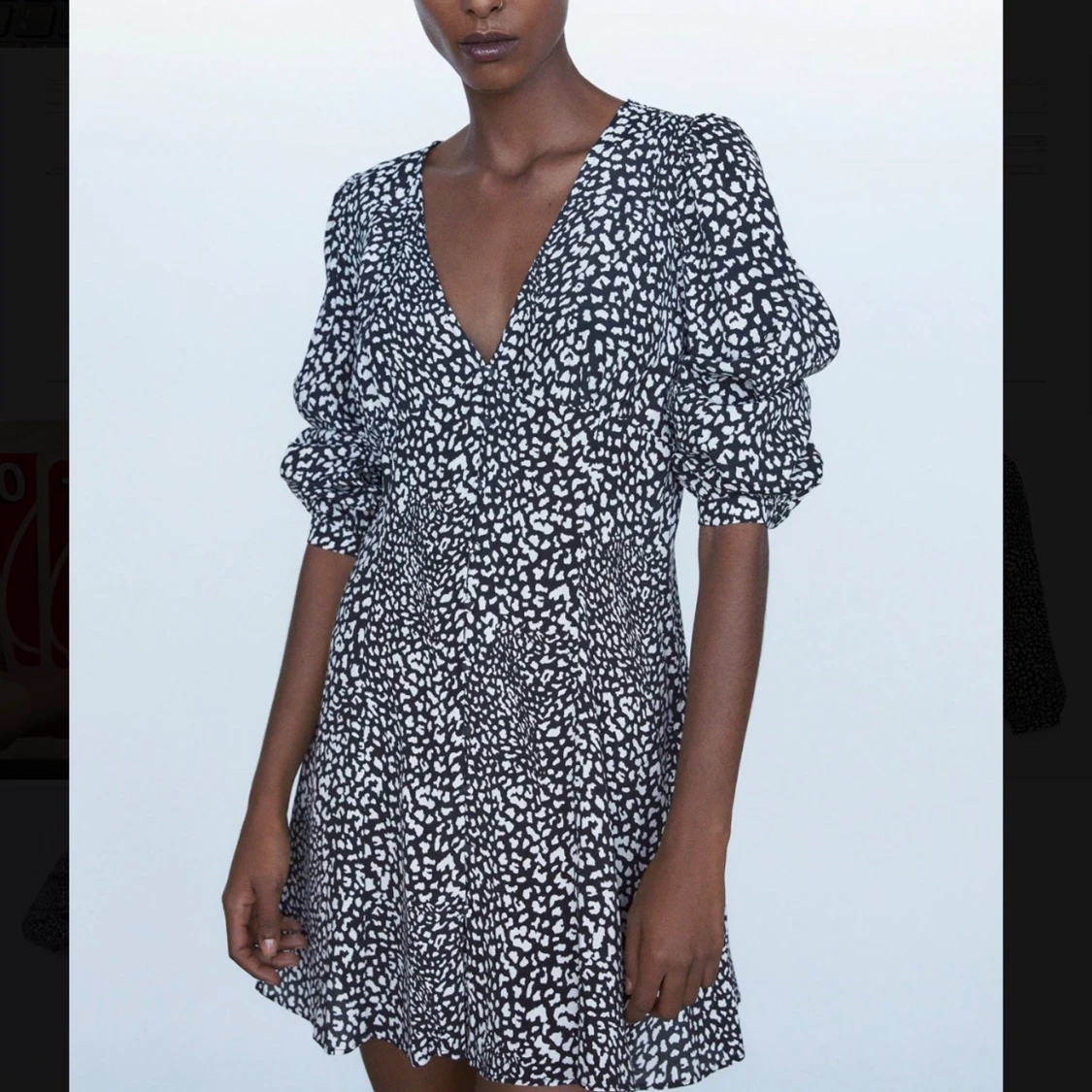 Djurmönstrad klänning zara - 90