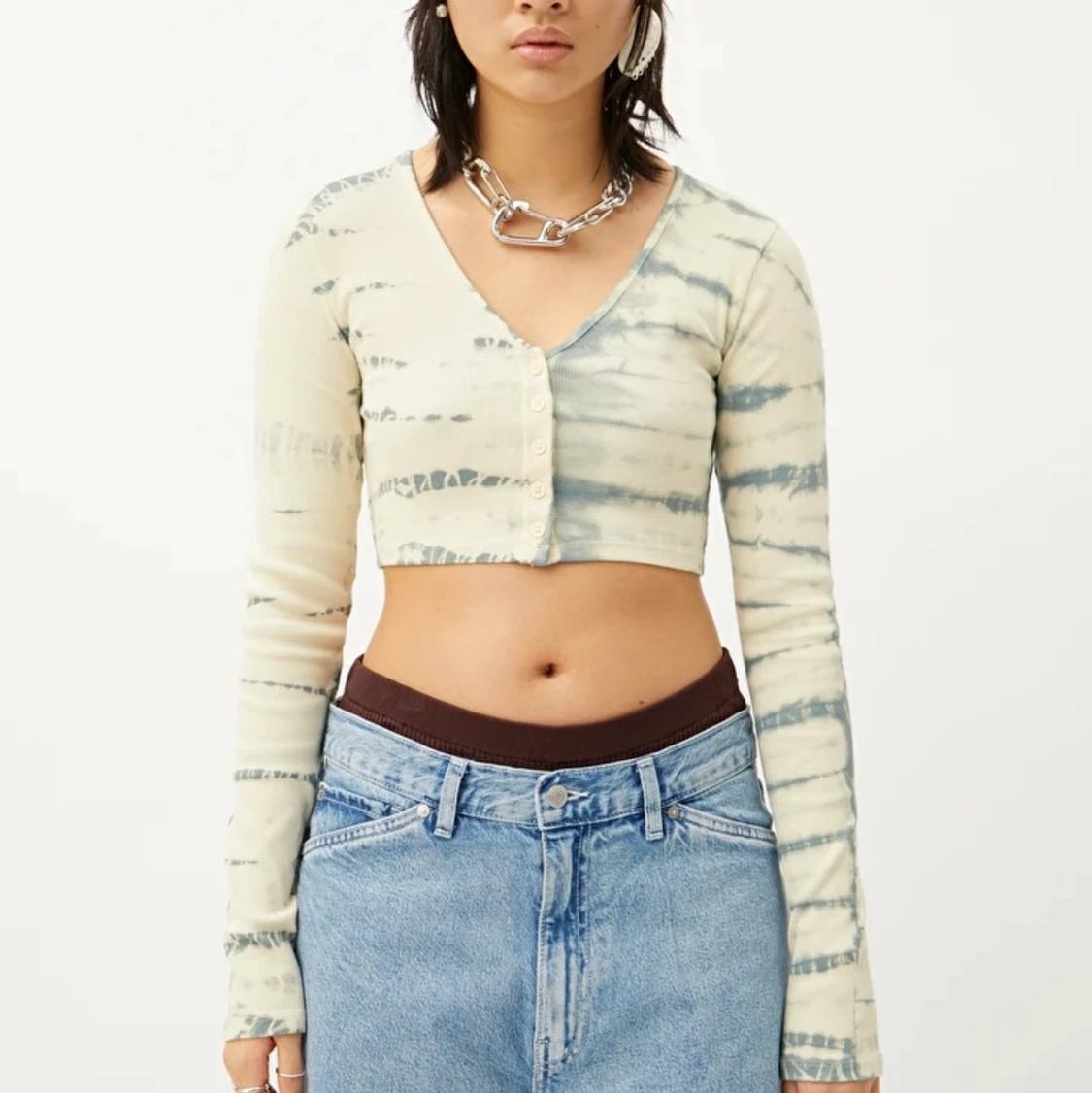 Croppad tiedye tröja från weekday - 91