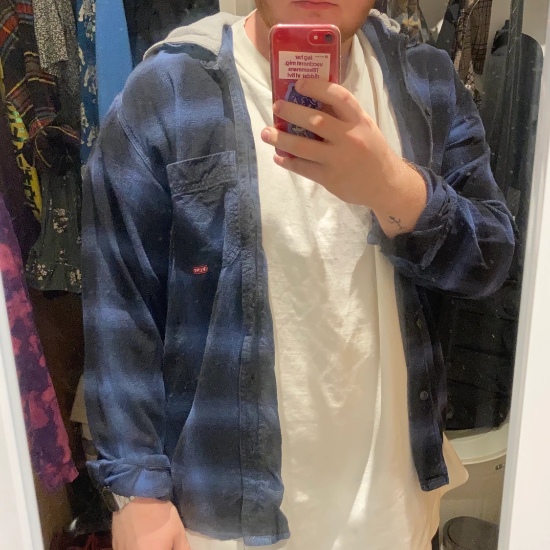 Valent Flannel Hoodie L