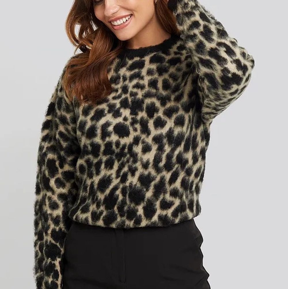 Leopard stickad tröja | Plick Second Hand
