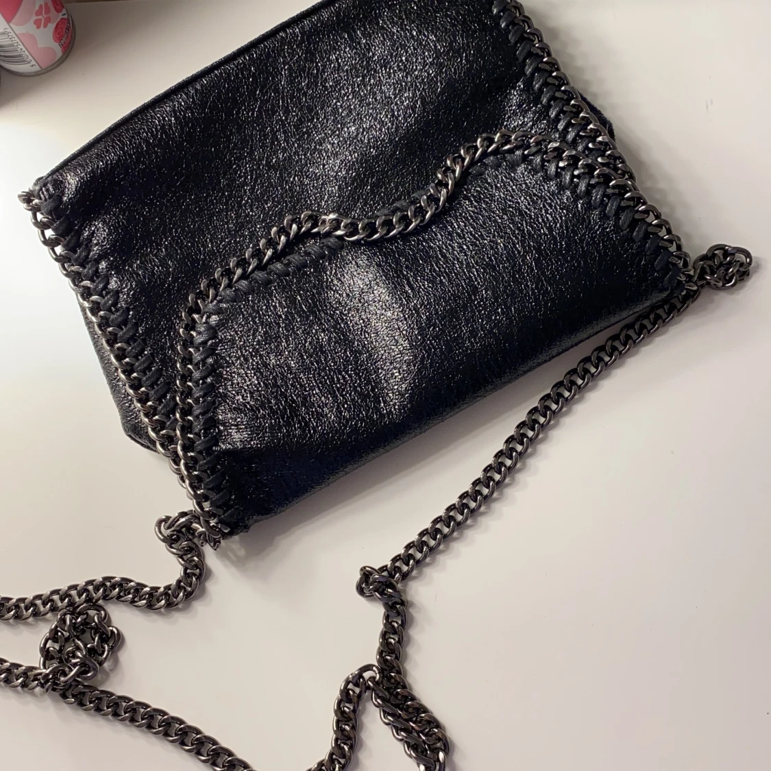 Svart blingande axel väska - 91