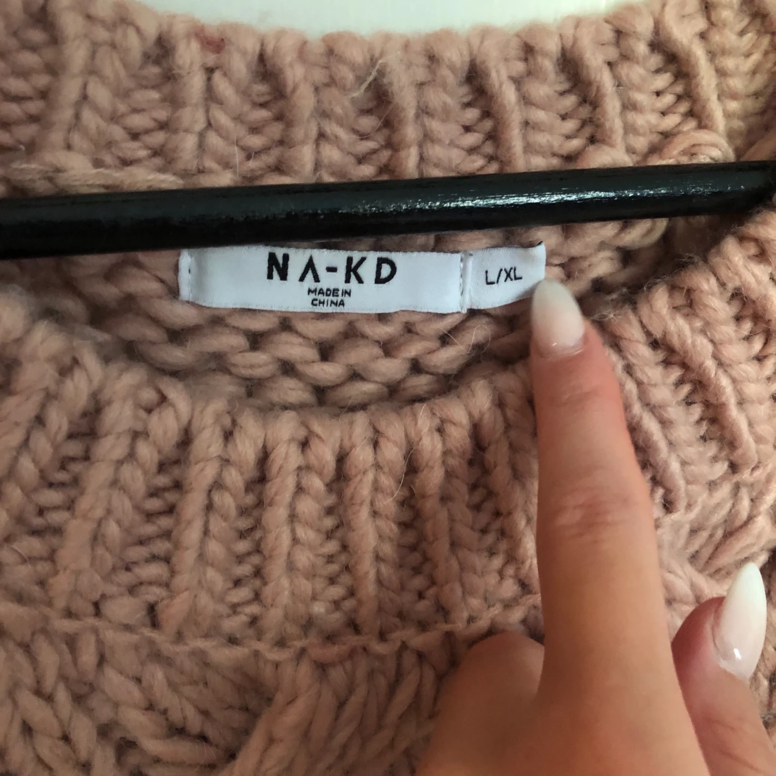 Gammelrosa stickad tröja - 90