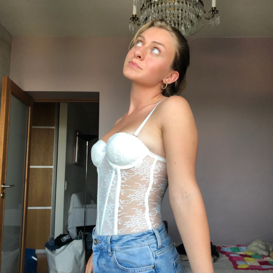 Vintage Vit Korsett - 90